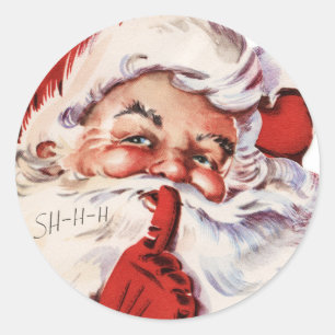 Santa Claus Whispering Ronde Sticker