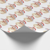  Santa Claus White Background Wrapper Cadeaupapier (Hoek)