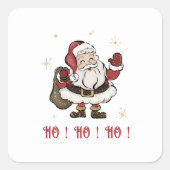 Santa Claus White Square stickers (Voorkant)