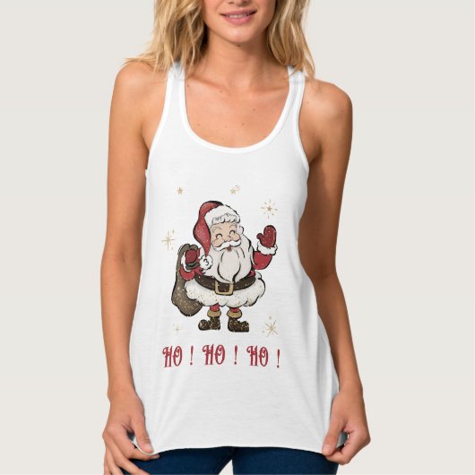 Santa Claus White Tanktop (Voorkant)