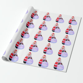 Santa Claus White Wrapping Paper Cadeaupapier