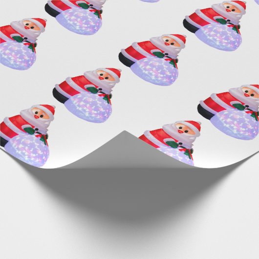 Santa Claus White Wrapping Paper Cadeaupapier (Hoek)