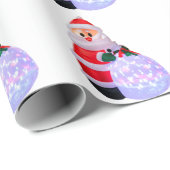 Santa Claus White Wrapping Paper Cadeaupapier (Rol Hoek)