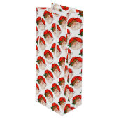 Santa Claus Wijn Cadeautas (Voorkant Gekanteld)