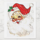 Santa Claus Wijn Etiket (Enkel label)