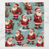 Santa Claus wijnfles interieur rekwisieten (Edit) Wijn Etiket (Enkel label)