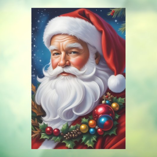 Santa Claus Window Cling Raamsticker (Vel 3)