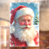 Santa Claus Window Cling Raamsticker (Vel 2)