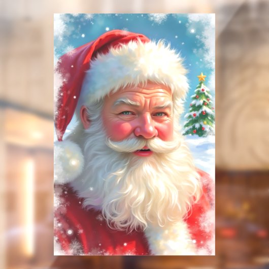 Santa Claus Window Cling Raamsticker (Vel 2)