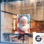 Santa Claus Window Cling Raamsticker (Cafe Raam)