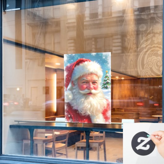 Santa Claus Window Cling Raamsticker (Cafe Raam)