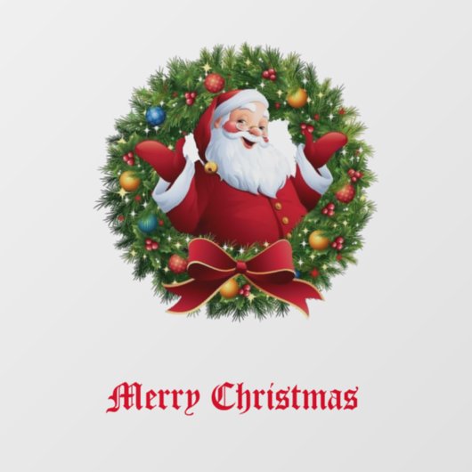 Santa Claus Window Cling Raamsticker (Vel)
