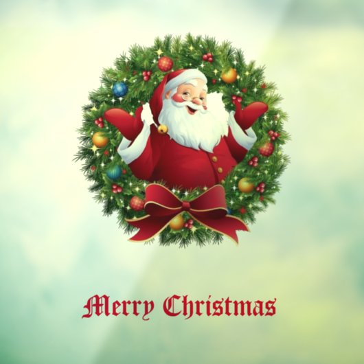 Santa Claus Window Cling Raamsticker (Vel 3)