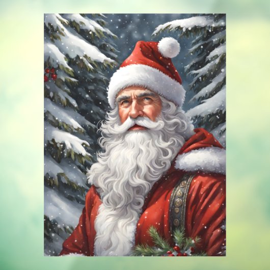Santa Claus Window Cling Raamsticker (Vel 3)