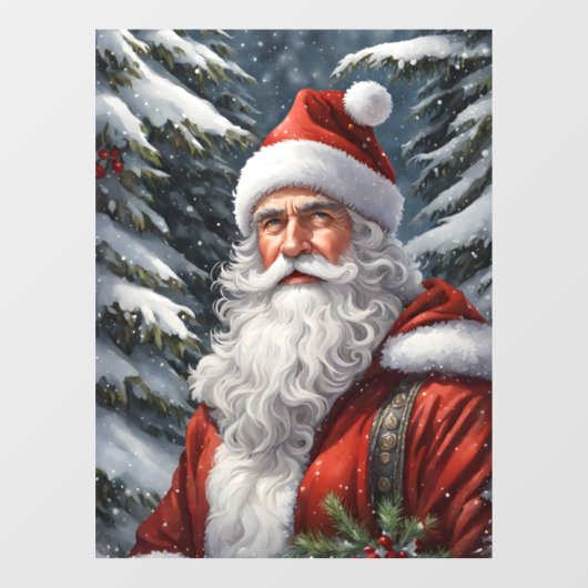 Santa Claus Window Cling Raamsticker (Vel)