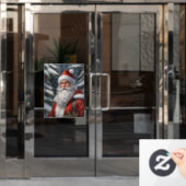 Santa Claus Window Cling Raamsticker (Kantoordeur)