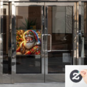 Santa Claus Window Cling Raamsticker (Kantoordeur)