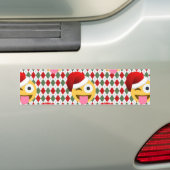 santa claus wink emoji bumpersticker (Op auto)