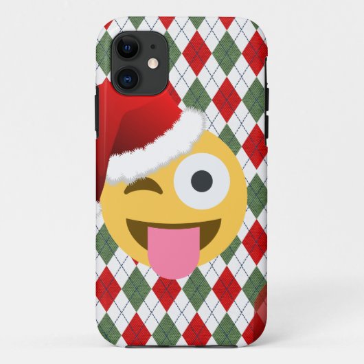 santa claus wink emoji Case-Mate iPhone case (Achterkant)