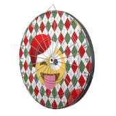 santa claus wink emoji dartbord (Voorkant Rechts)