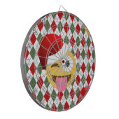 santa claus wink emoji dartbord (Voorkant Links)