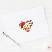 santa claus wink emoji hart sticker (Envelop)