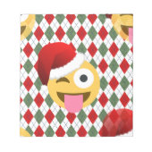 santa claus wink emoji notitieblok (Voorkant)