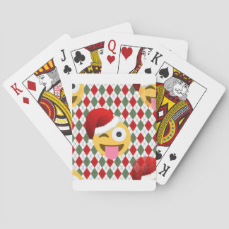 santa claus wink emoji pokerkaarten