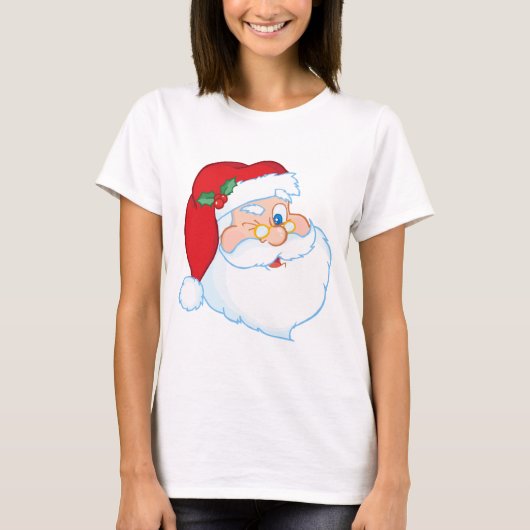 Santa Claus Winking T-shirt (Voorkant)