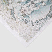 Santa Claus Winter Laat het sneeuwblauw Tissuepapier (Detail)