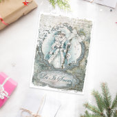 Santa Claus Winter Laat het sneeuwblauw Tissuepapier