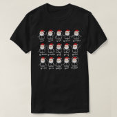 Santa Claus Wiskunde Stick Figures Funny Kerstmis T-shirt (Design voorkant)