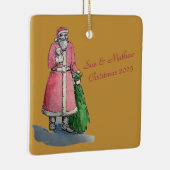 Santa Claus with a Sack of Gifts Keramisch Ornament (Rechts)