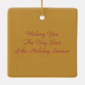 Santa Claus with a Sack of Gifts Keramisch Ornament (Achterkant)