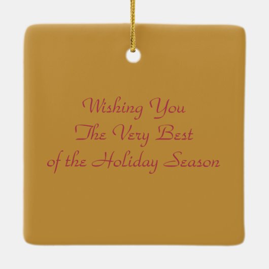 Santa Claus with a Sack of Gifts Keramisch Ornament (Achterkant)