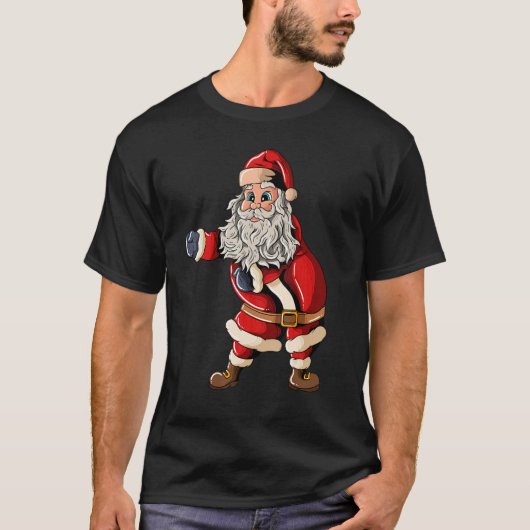 Santa Claus with Christmashat Floss Dance on Chris T-shirt (Voorkant)