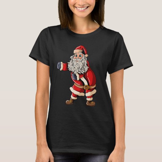 Santa Claus with Christmashat Floss Dance on Chris T-shirt (Voorkant)