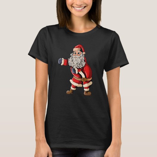 Santa Claus with Christmashat Floss Dance on Chris T-shirt (Voorkant)