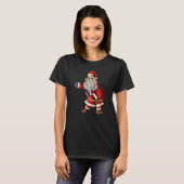 Santa Claus with Christmashat Floss Dance on Chris T-shirt (Voorkant volledig)