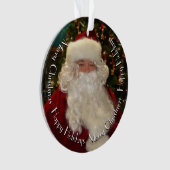 Santa Claus with Customizable Text Ornament (voorkant)