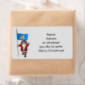 Santa Claus With Ensign Of Connecticut Etiket (Insitu)