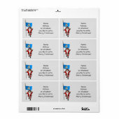 Santa Claus With Ensign Of Connecticut Etiket (Full Sheet)