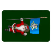 Santa Claus With Ensign Of Connecticut Magneet (Horizontaal)