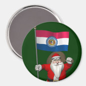 Santa Claus With Ensign Of Missouri Magneet (Voorkant / Achterkant)
