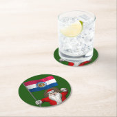 Santa Claus With Ensign Of Missouri Ronde Kartonnen Onderzetter (Insitu)