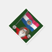 Santa Claus With Ensign Of Missouri Servetten (Hoek)