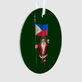Santa Claus With Ensign Of The Philippines Ornament (voorkant)