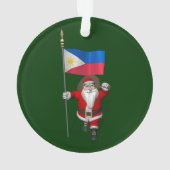 Santa Claus With Ensign Of The Philippines Ornament (achterkant)