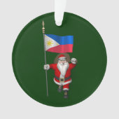 Santa Claus With Ensign Of The Philippines Ornament (voorkant)