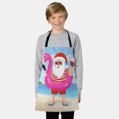 Santa Claus with flamingo inflatable ring Schort (Gedragen)